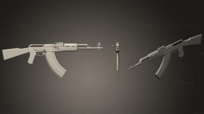 Оружие (AK 47142, WPN_0021) 3D модель для ЧПУ станка